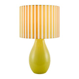 Modern European furniture - Striped Linen Ceramic Table Lamp - www.oroa.com