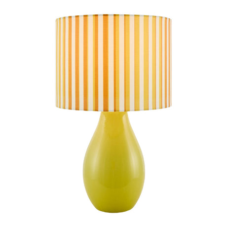 Modern European furniture - Striped Linen Ceramic Table Lamp - www.oroa.com
