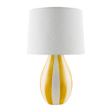 Modern European furniture - Hand-painted Striped Ceramic Table Lamp - www.oroa.com