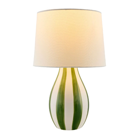 Modern European furniture - Hand-painted Striped Ceramic Table Lamp - www.oroa.com