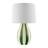 Modern European furniture - Hand-painted Striped Ceramic Table Lamp - www.oroa.com