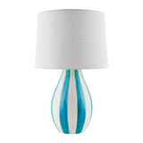 Modern European furniture - Hand-painted Striped Ceramic Table Lamp - www.oroa.com