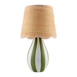   Modern European furniture - Striped Ceramic Seagrass Table Lamp - www.oroa.com | Oroa.com