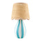 Modern European furniture - Striped Ceramic Seagrass Table Lamp - www.oroa.com