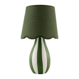 Modern European furniture - Striped Ceramic Seagrass Table Lamp - www.oroa.com