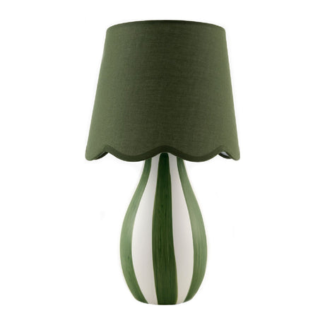 Modern European furniture - Striped Ceramic Seagrass Table Lamp - www.oroa.com
