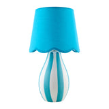 Modern European furniture - Striped Ceramic Seagrass Table Lamp - www.oroa.com