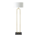 Modern European furniture - White Linen Accent Floor Lamp - www.oroa.com