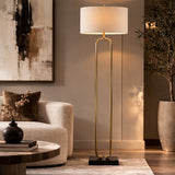 Modern European furniture - White Linen Accent Floor Lamp - www.oroa.com