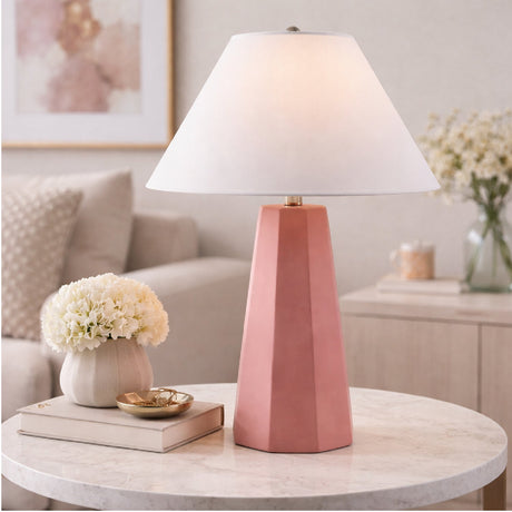Modern European furniture - Painted Cement Linen Table Lamp - www.oroa.com