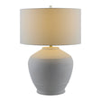 Modern European furniture - Glazed White Ceramic Table Lamp - www.oroa.com