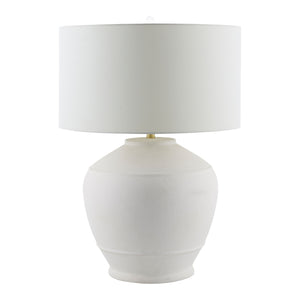   Modern European furniture - Glazed White Ceramic Table Lamp - www.oroa.com | Oroa.com