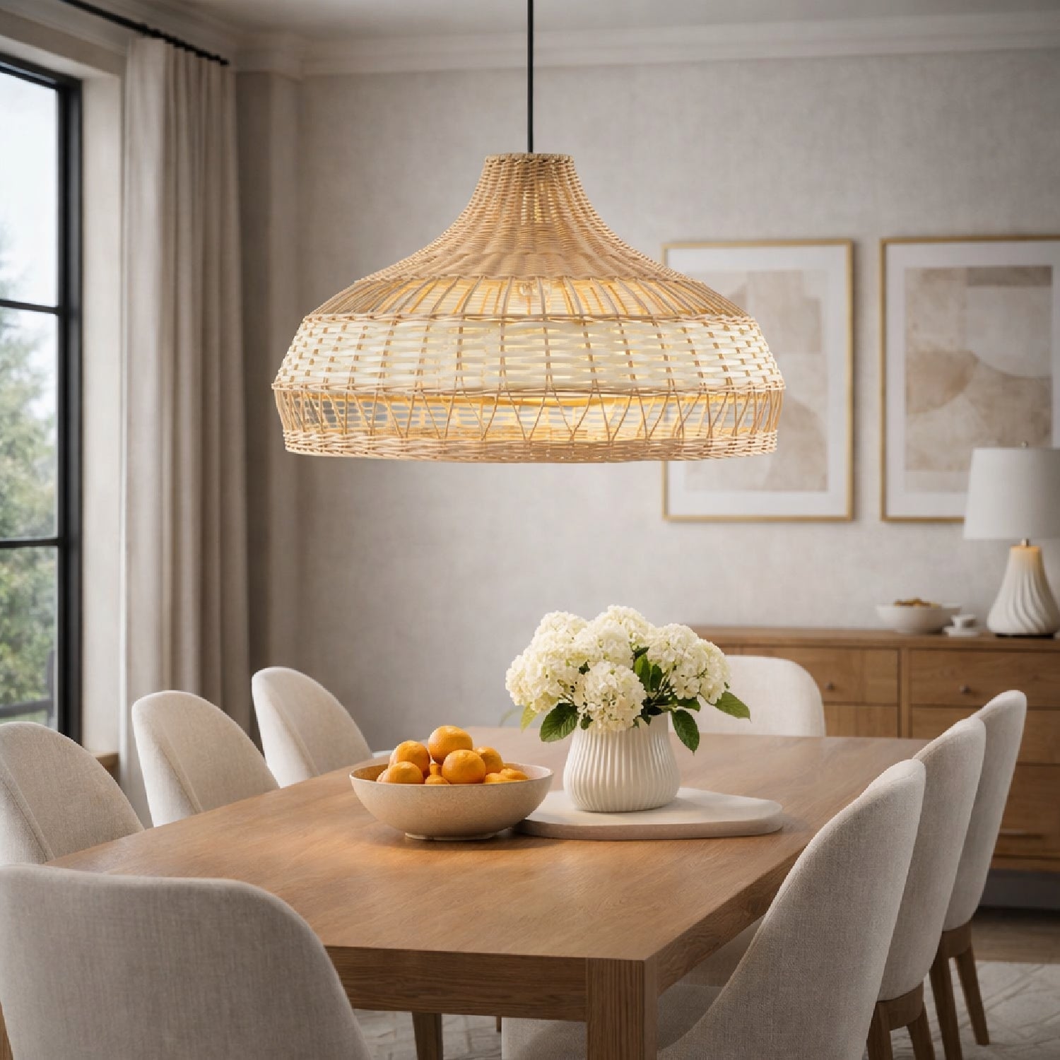 Braided Rattan Pendant Lamp | Kuda Home Mesmerize | OROA – OROA