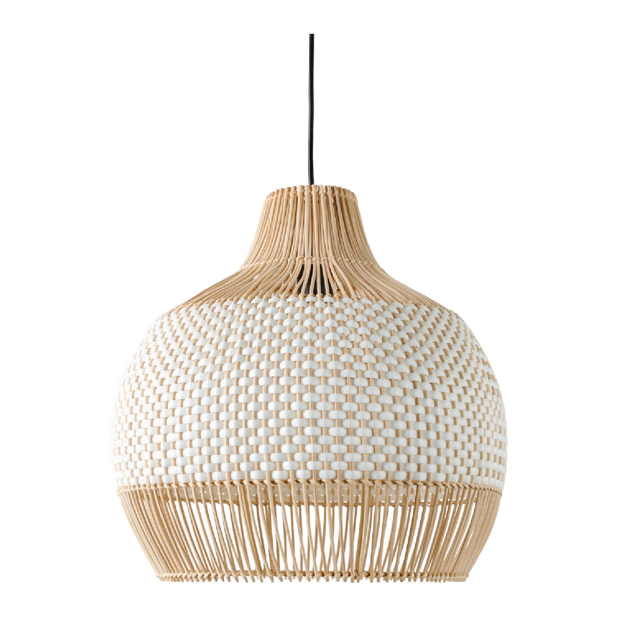   Two-Toned Braided Rattan Pendant Lamp | Oroa.com