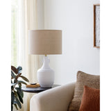 Modern European furniture - White Ceramic Accent Table Lamp - www.oroa.com