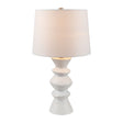 Modern European furniture - White Ceramic Sculpted Table Lamp - www.oroa.com