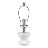 Modern European furniture - White Ceramic Sculpted Table Lamp - www.oroa.com
