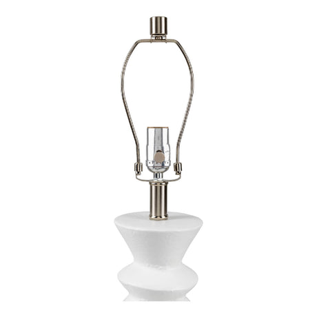 Modern European furniture - White Ceramic Sculpted Table Lamp - www.oroa.com