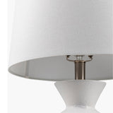 Modern European furniture - White Ceramic Sculpted Table Lamp - www.oroa.com