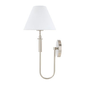   Modern European furniture - White Linen Silver Wall Lamp - www.oroa.com | Oroa.com