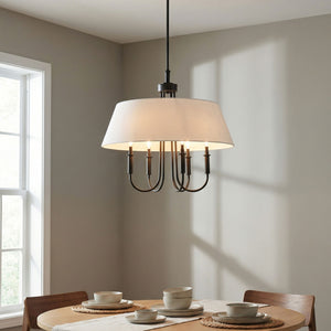   Modern European furniture -  White Linen 5-Light Chandelier - www.oroa.com | Oroa.com