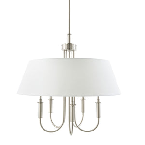   Modern European furniture -  White Linen 5-Light Chandelier - www.oroa.com | Oroa.com