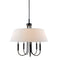 Modern European furniture -  White Linen 5-Light Chandelier - www.oroa.com