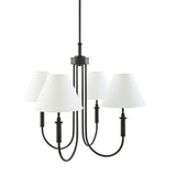 Modern European furniture -  White Linen 4-Light Chandelier - www.oroa.com