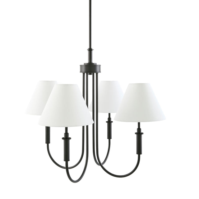 Modern European furniture -  White Linen 4-Light Chandelier - www.oroa.com
