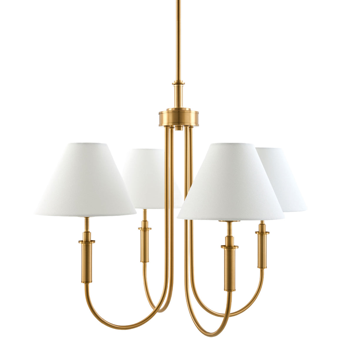   Modern European furniture -  White Linen 4-Light Chandelier - www.oroa.com | Oroa.com