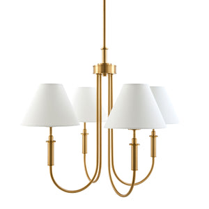   Modern European furniture -  White Linen 4-Light Chandelier - www.oroa.com | Oroa.com