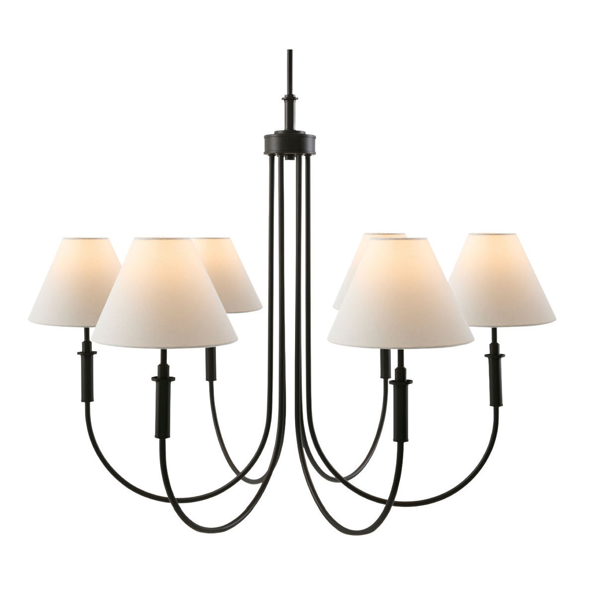   Modern European furniture - White Linen 6-Light Chandelier - www.oroa.com | Oroa.com