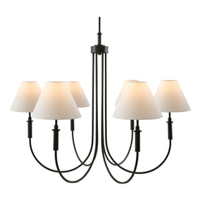   Modern European furniture - White Linen 6-Light Chandelier - www.oroa.com | Oroa.com