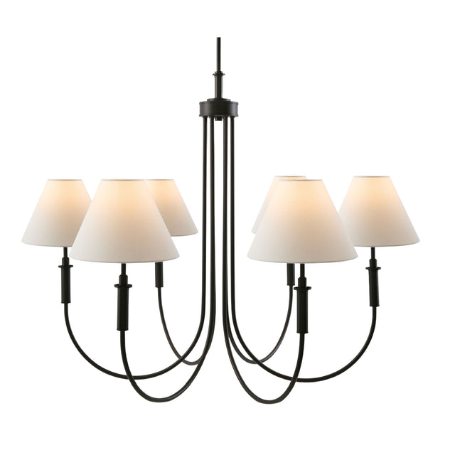 Modern European furniture - White Linen 6-Light Chandelier - www.oroa.com