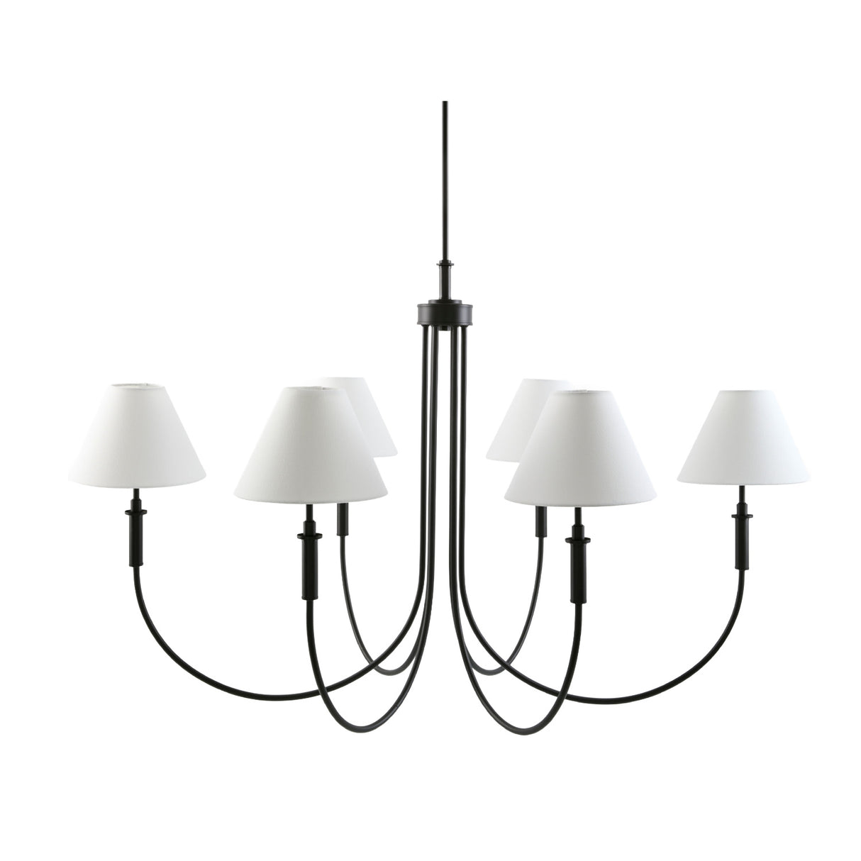   Modern European furniture - Linen Shade 6-Light Chandelier - www.oroa.com | Oroa.com