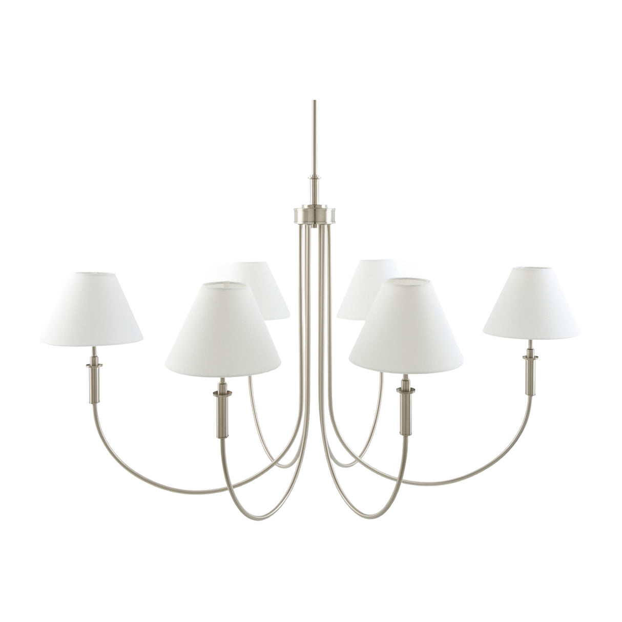  Modern European furniture - Linen Shade 6-Light Chandelier - www.oroa.com | Oroa.com