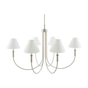   Modern European furniture - Linen Shade 6-Light Chandelier - www.oroa.com | Oroa.com