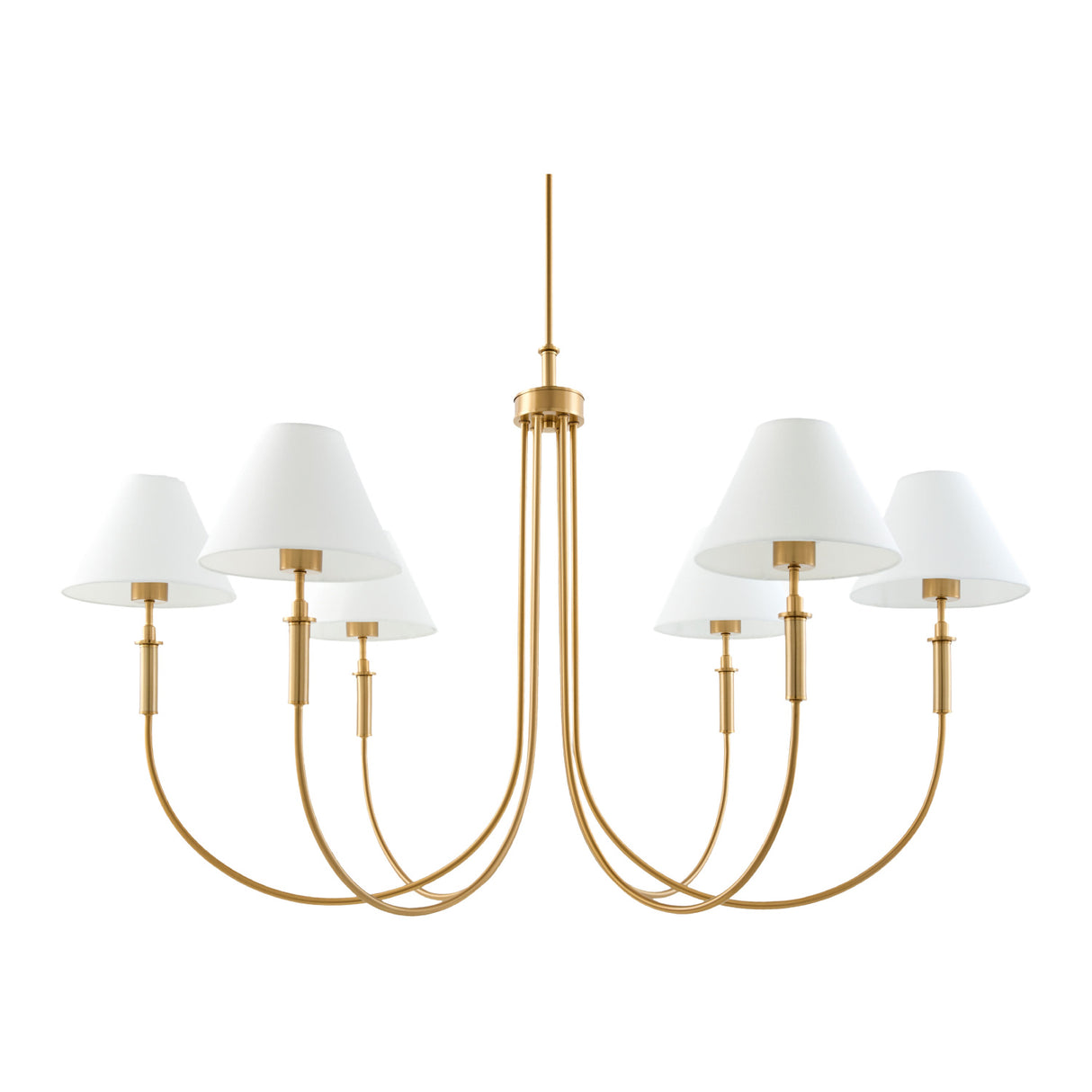   Modern European furniture - Linen Shade 6-Light Chandelier - www.oroa.com | Oroa.com