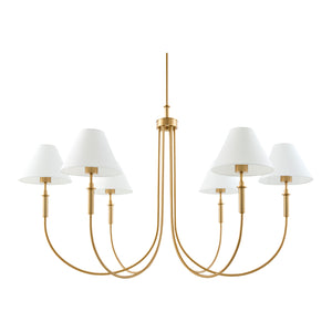   Modern European furniture - Linen Shade 6-Light Chandelier - www.oroa.com | Oroa.com