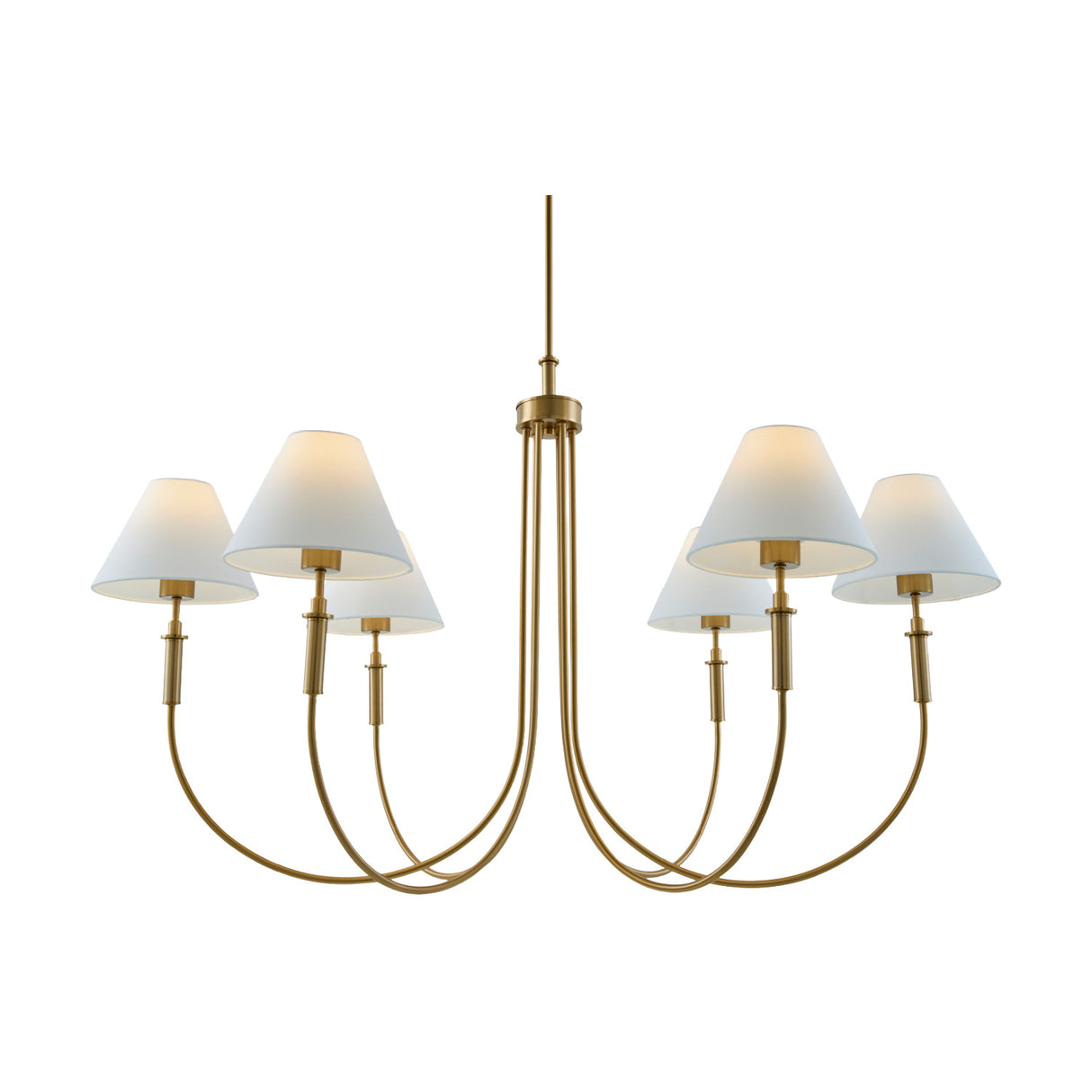   Modern European furniture - Linen Shade 6-Light Chandelier - www.oroa.com | Oroa.com