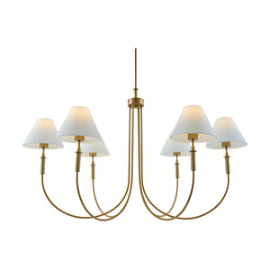   Modern European furniture - Linen Shade 6-Light Chandelier - www.oroa.com | Oroa.com