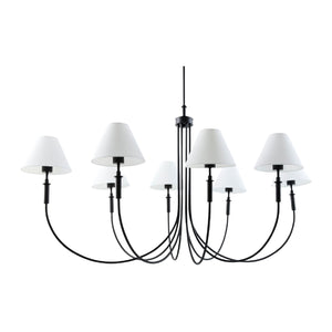   Modern European furniture - Linen Shade 8-Light Chandelier - www.oroa.com | Oroa.com