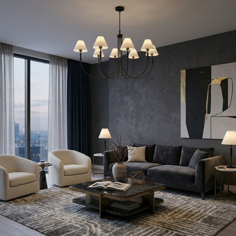   Linen Shade 8-Light Chandelier | Oroa.com