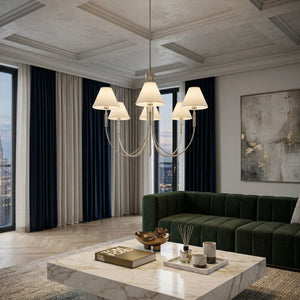   Modern European furniture - Linen Shade 8-Light Chandelier - www.oroa.com | Oroa.com
