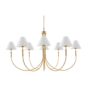   Modern European furniture - Linen Shade 8-Light Chandelier - www.oroa.com | Oroa.com