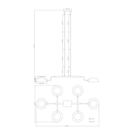 Modern European furniture - Metal Shade 6-Light Chandelier - www.oroa.com