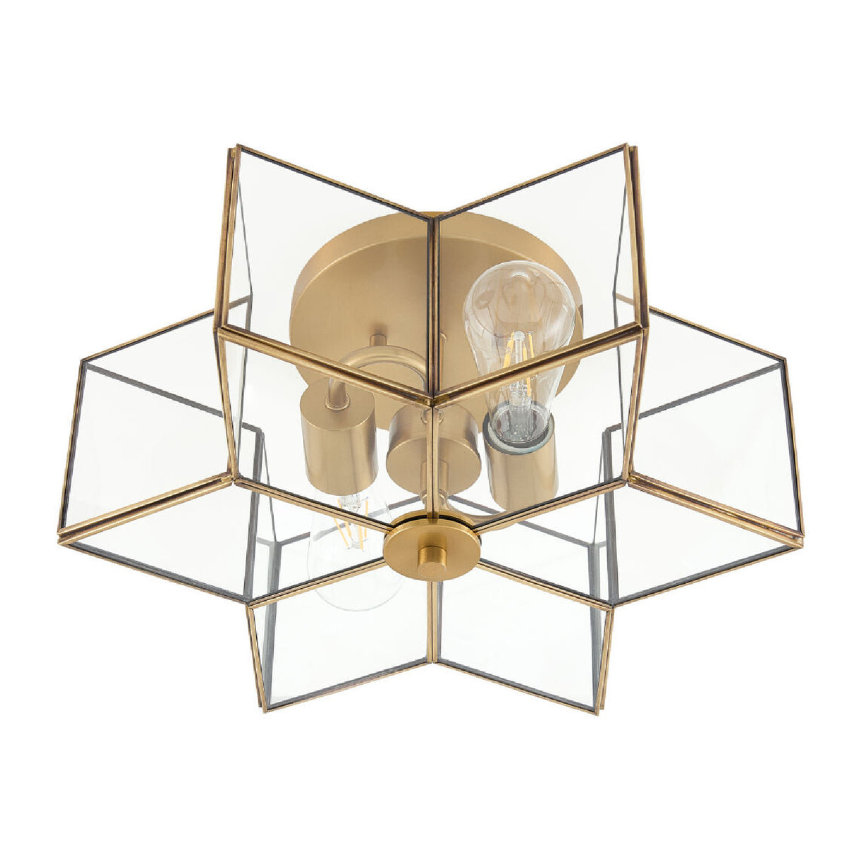   Iron-Framed Glass Ceiling Lamp | Oroa.com
