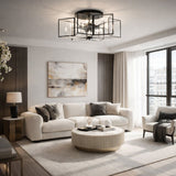 Modern European furniture - Iron-Framed Glass Ceiling Lamp - www.oroa.com