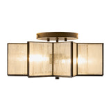 Modern European furniture - Iron-Framed Frosted Glass Ceiling Lamp - www.oroa.com
