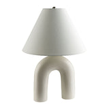 Modern European furniture - White Arched Ceramic Table Lamp - www.oroa.com